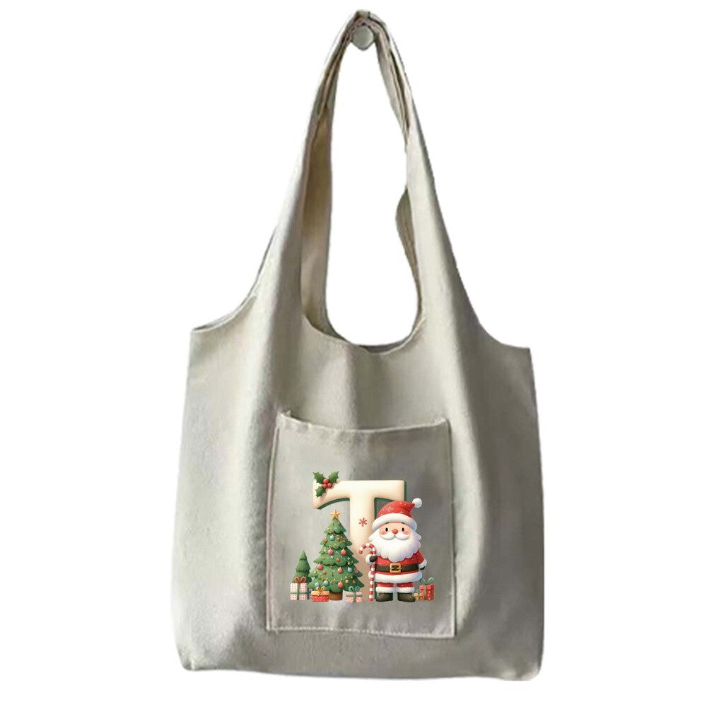 Christmas Gift Canvas Shopping Bag Shoulder Tote Shopper Bag Reusable Handbag UK