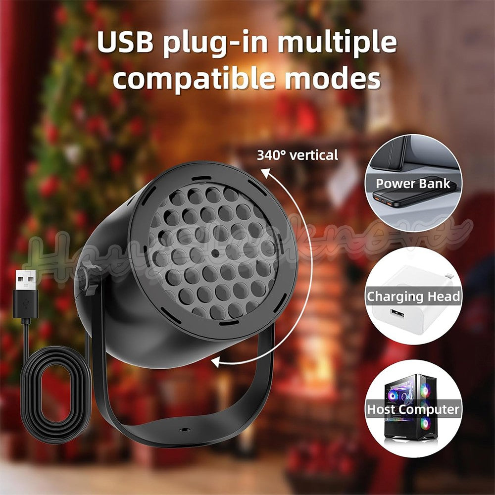 Christmas LED Laser Projector Light Snowflake Elk Party Lamp Outdoor Landscape