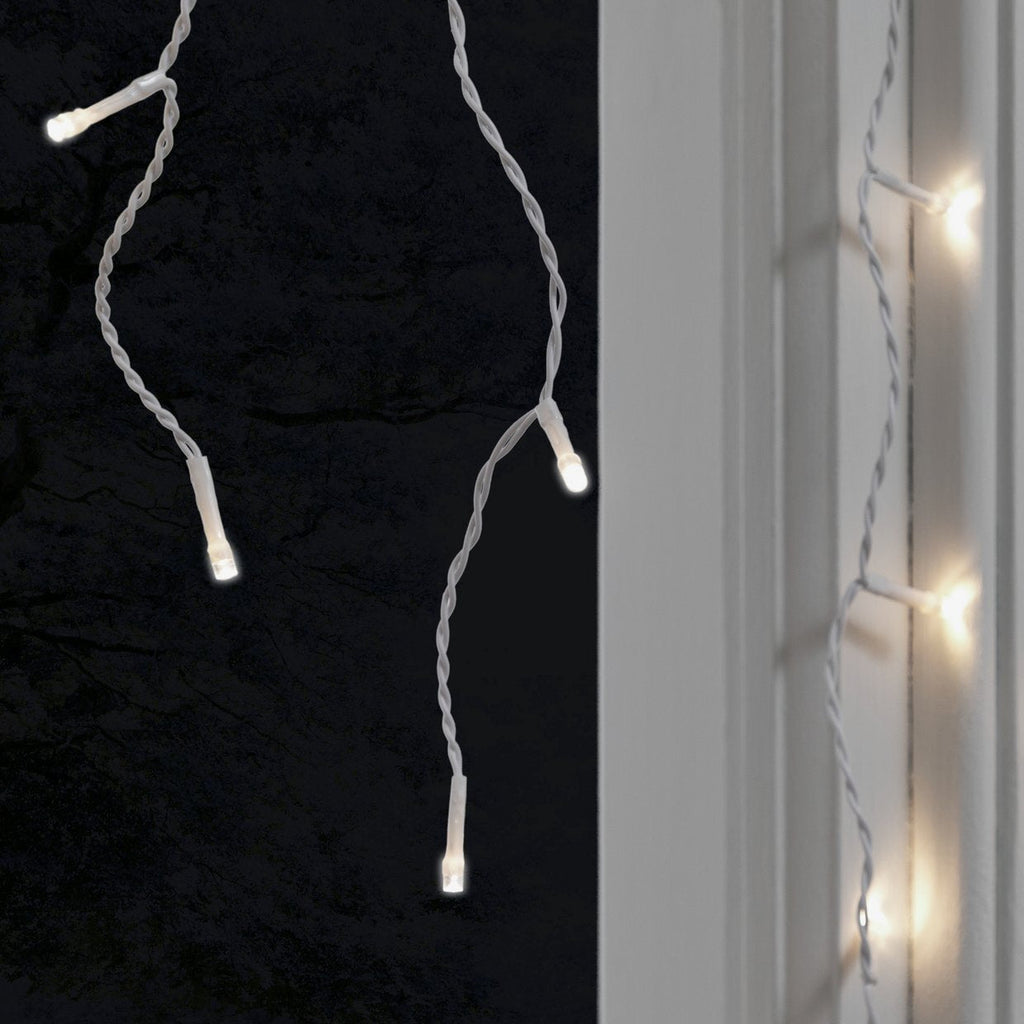 Habitat 160 Warm White LED Christmas Icicle Lights