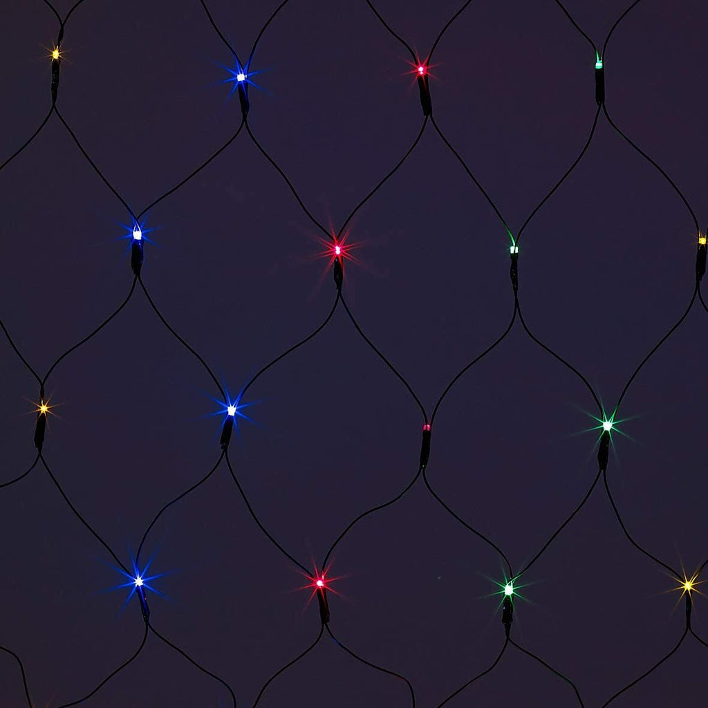 108 LED Net Christmas Window Lights Multi-Coloured Celebrations Parties 77940