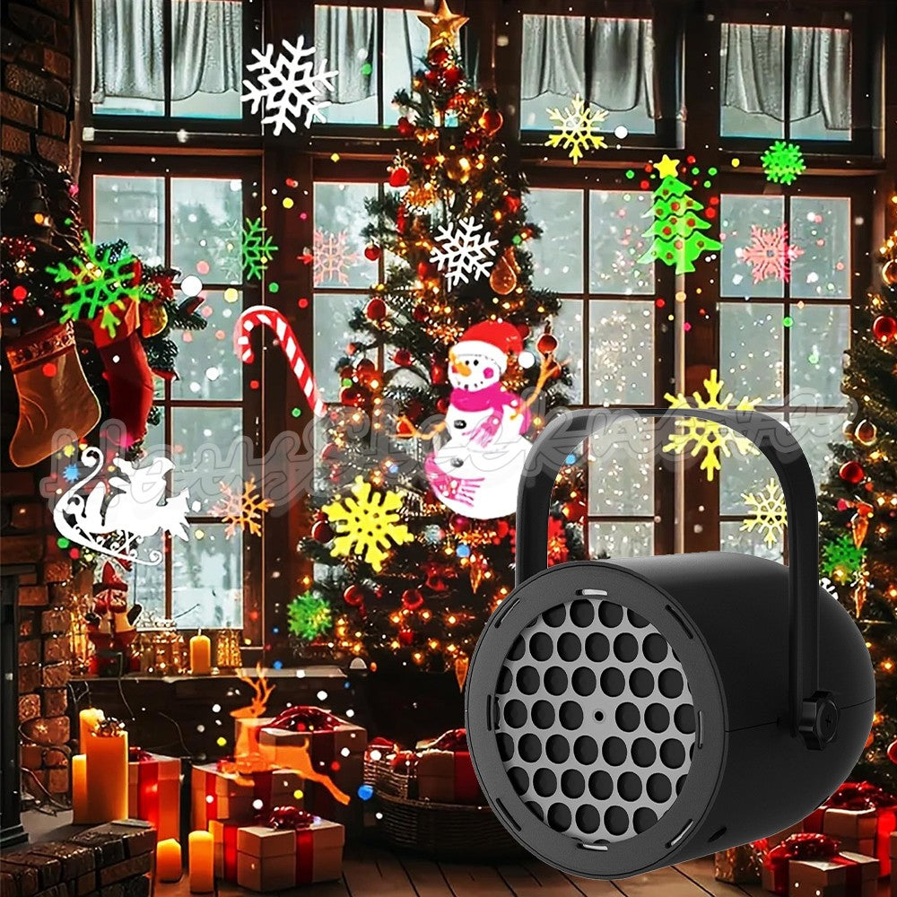 Christmas LED Laser Projector Light Snowflake Elk Party Lamp Outdoor Landscape