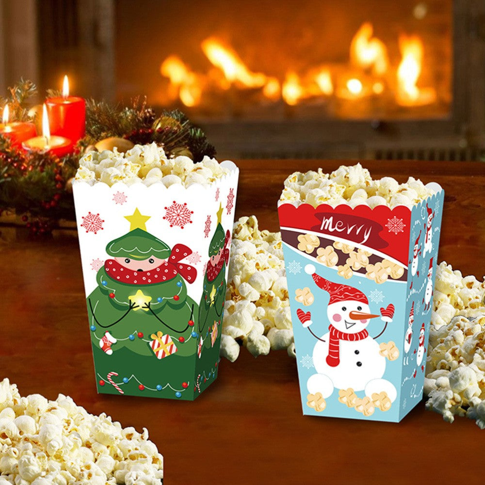 12 Pcs Christmas Package Boxes Baking Packaging Paper Party Food Cookie
