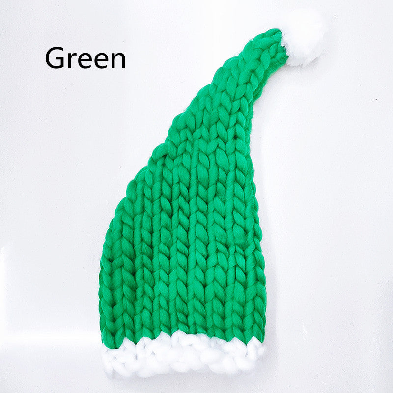 Christmas Wool Hat Warm Winter Loose Creative Hand-Knitted Santa Parent-Child Hat Happy New Year