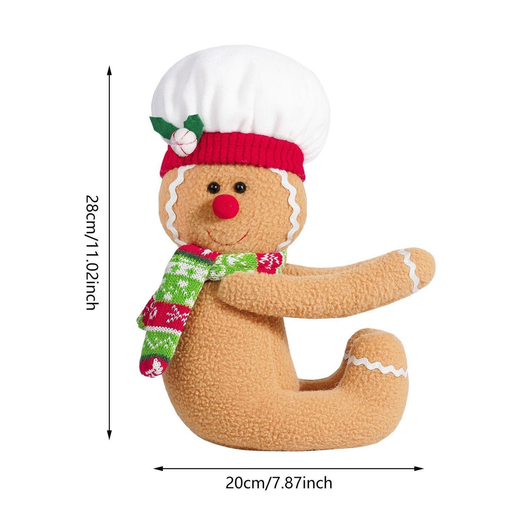 Gingerbread Man Ornament Funny Christmas Tree Topper Decor Curtain Bottle Decor