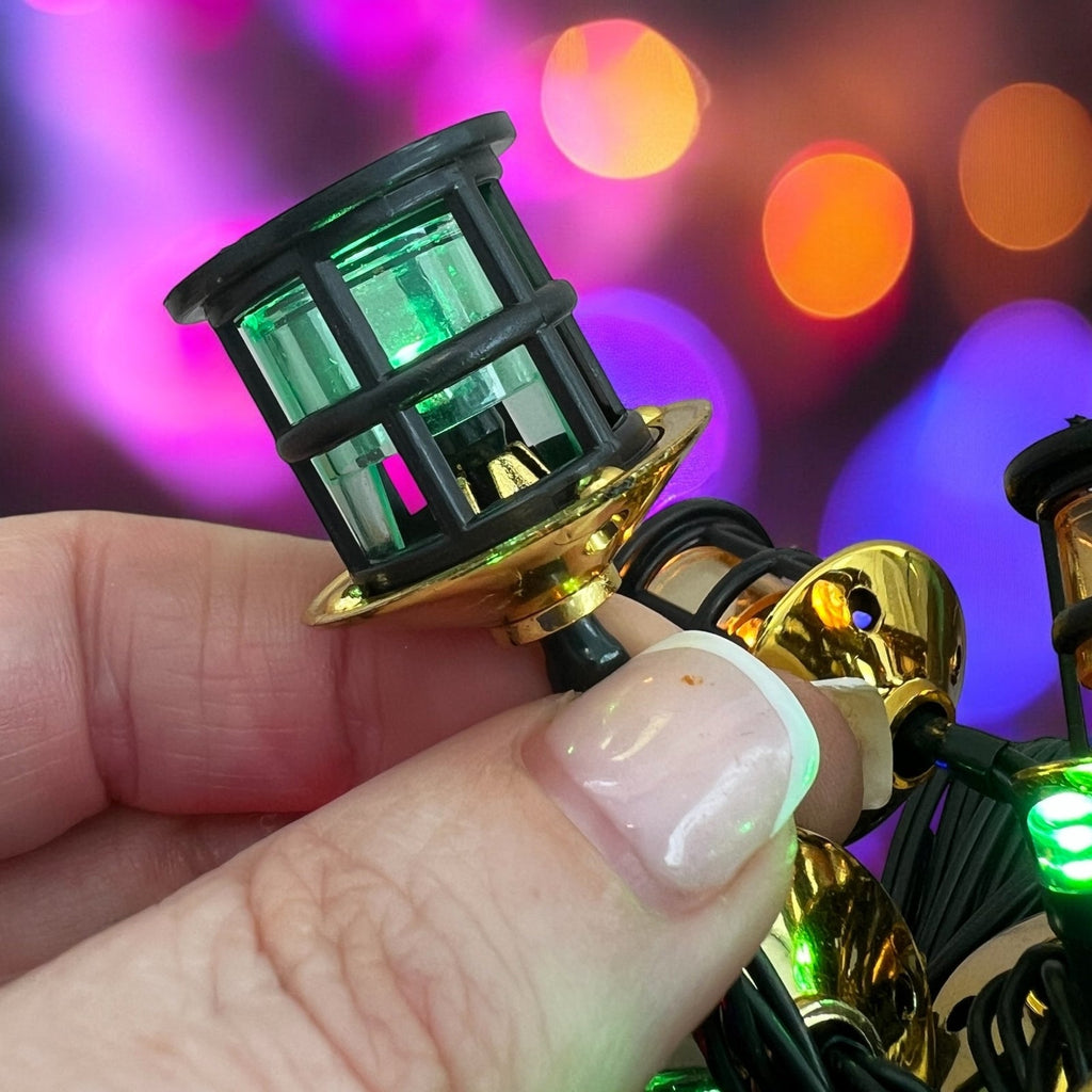 Vintage Christmas Tree Lights - 50 X Multicolour Victorian Lanterns
