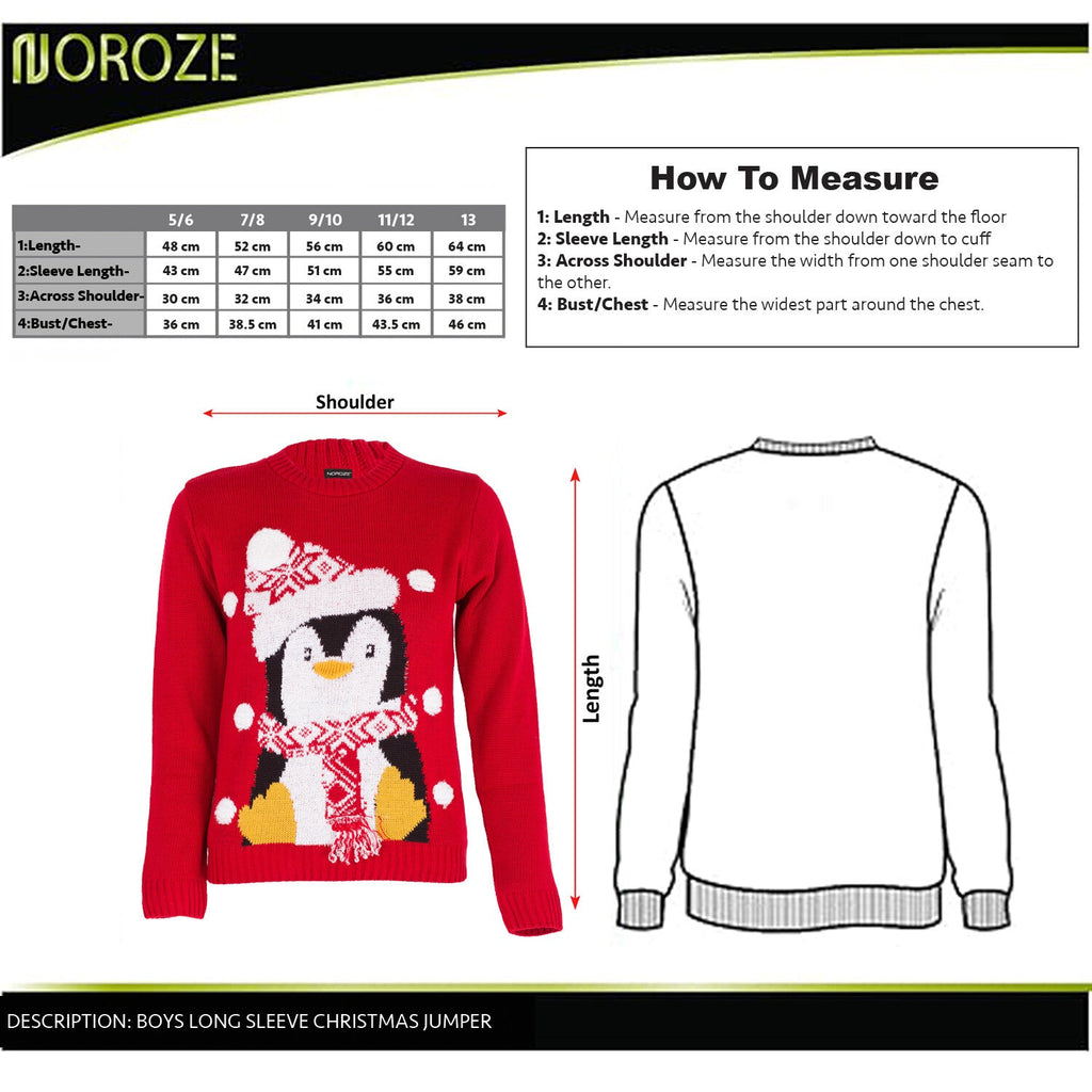 Boys Christmas Jumper 3D Kids Unisex Xmas Santa Snowman Penguin Pullover Sweater