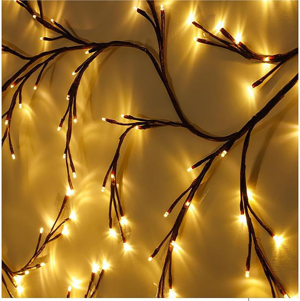 144LED Wall Tree Enchanted Willow Vine Lights Bendable Branch USB Fairy Lighting