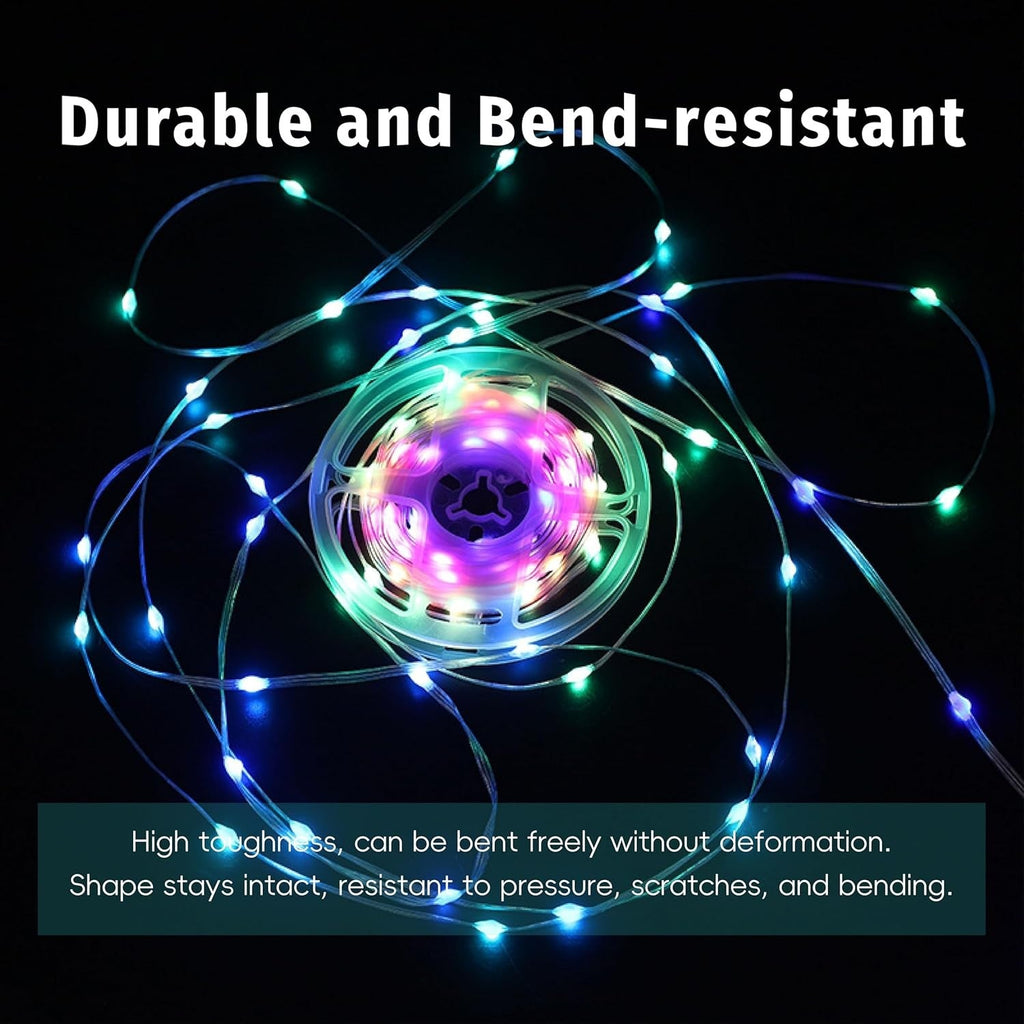10M 20M RGBIC Chasing Effect LED String Fairy Lights Dream Color+Remote Control