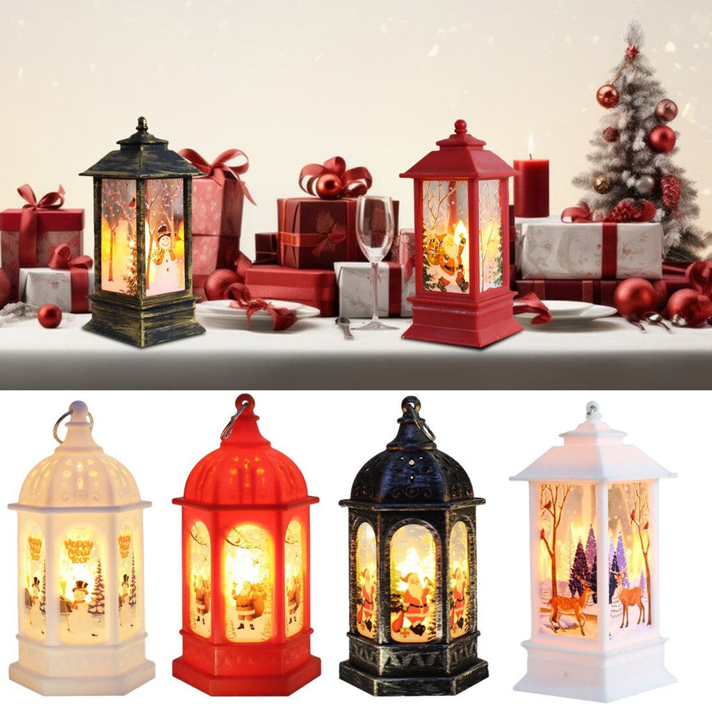 Outdoor Indoor Christmas Lantern Family Xmas Hanging LED Light Decor UK NEW