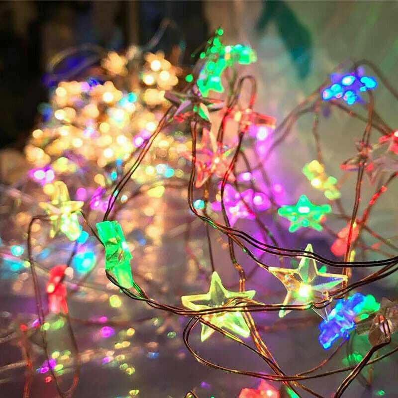 20 LED Star Lights Battery Garden Fairy String Micro Wedding Party Bedroom Decor