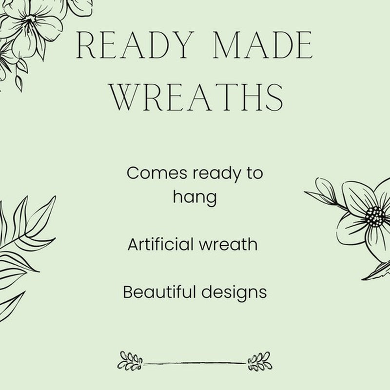 30Cm Green/Lilac Wreath - Pine Cones & Apples - Autumnal or Xmas Theme