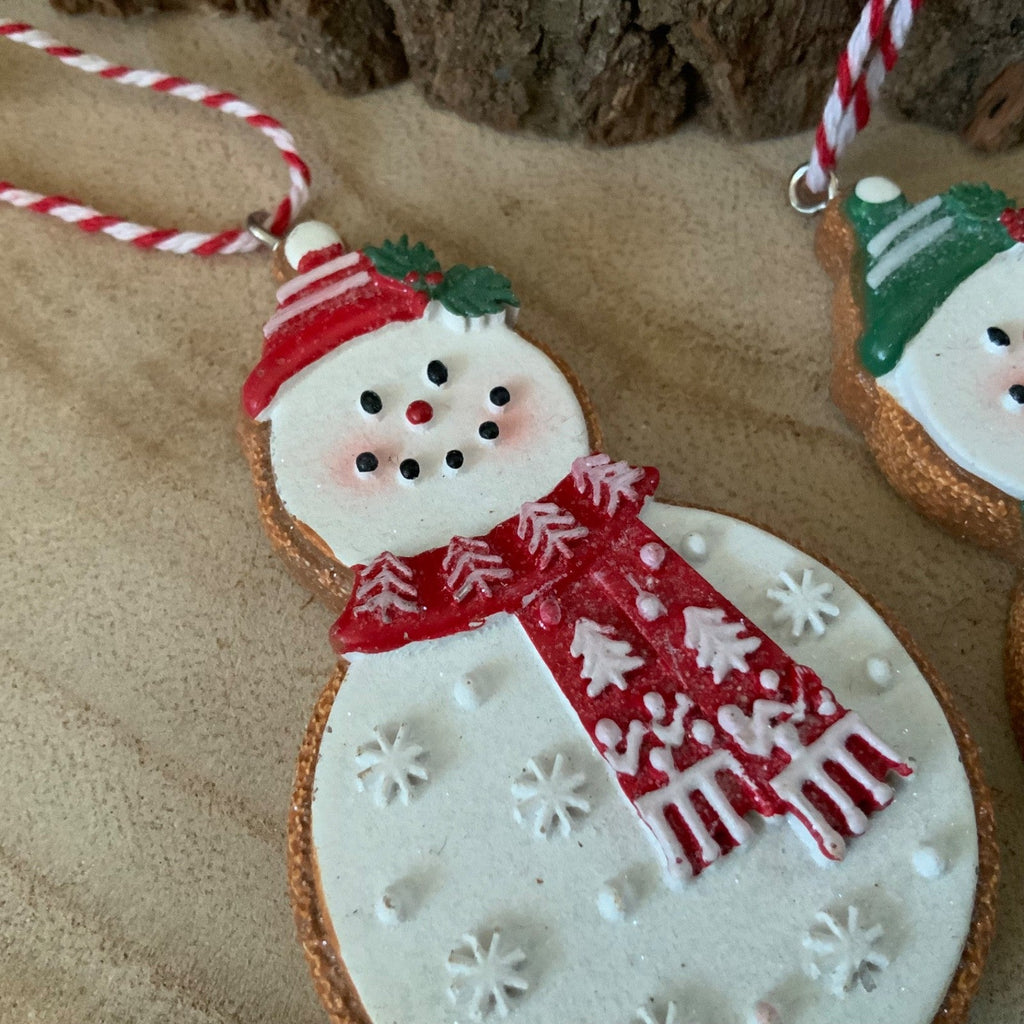 Iced Gingerbread Style Cookie Christmas Decoration Robin Jumper Gisela Graham