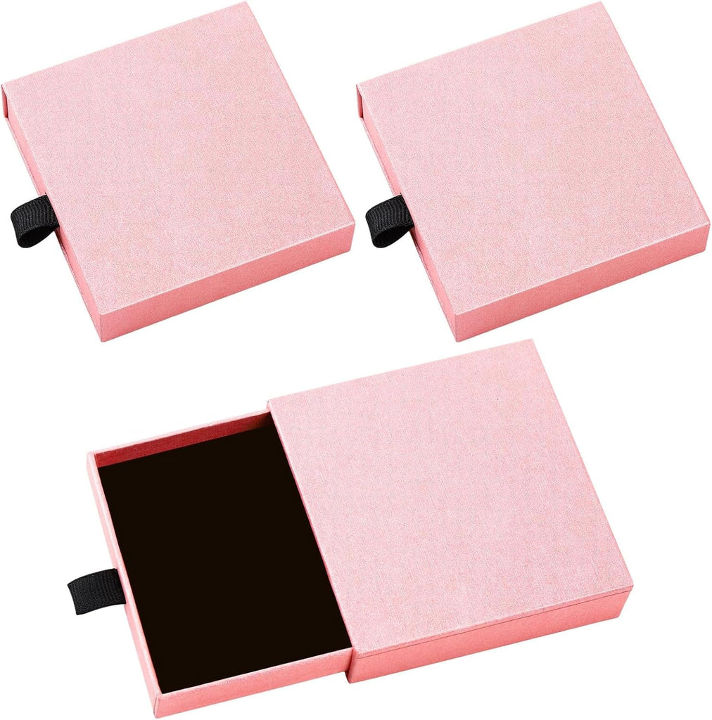 3 Pcs Jewelry Gift Boxes Necklace Earring Bracelet Drawer Gift Box Kraft Jewellery Box for Christmas Birthday Wedding Anniversaries Present