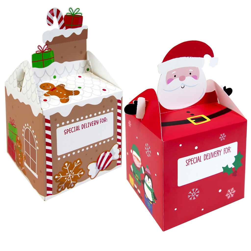 Christmas 4 Pack Treat Boxes 19Cm X 10Cm X 10Cm 100% Recyclable