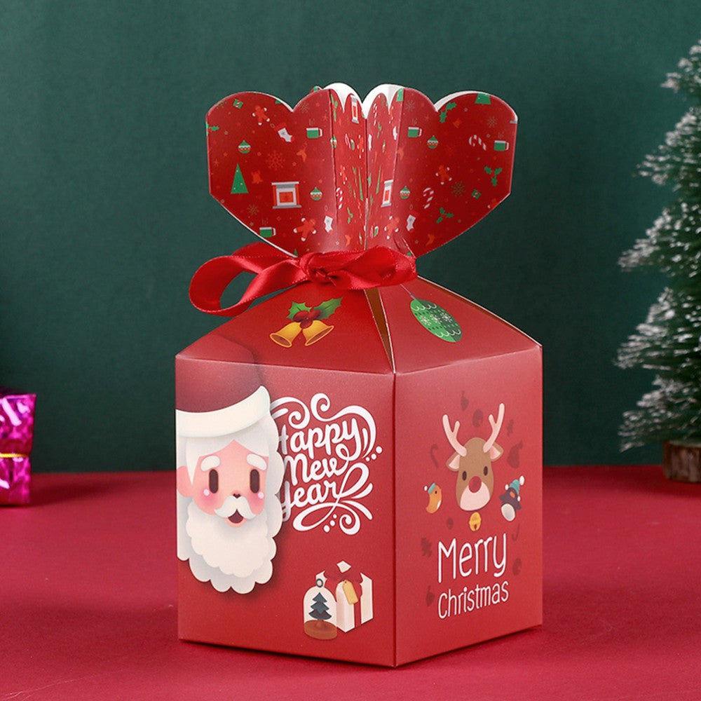 12 PCS Christmas Apple Packaging Box Child Cartoon Packing Boxes