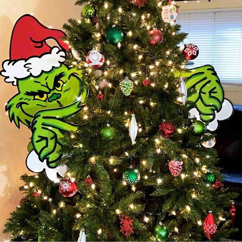 4PCS Large Grinch Christmas Tree Decoration Hatents Insert Creative Xmas Gifts