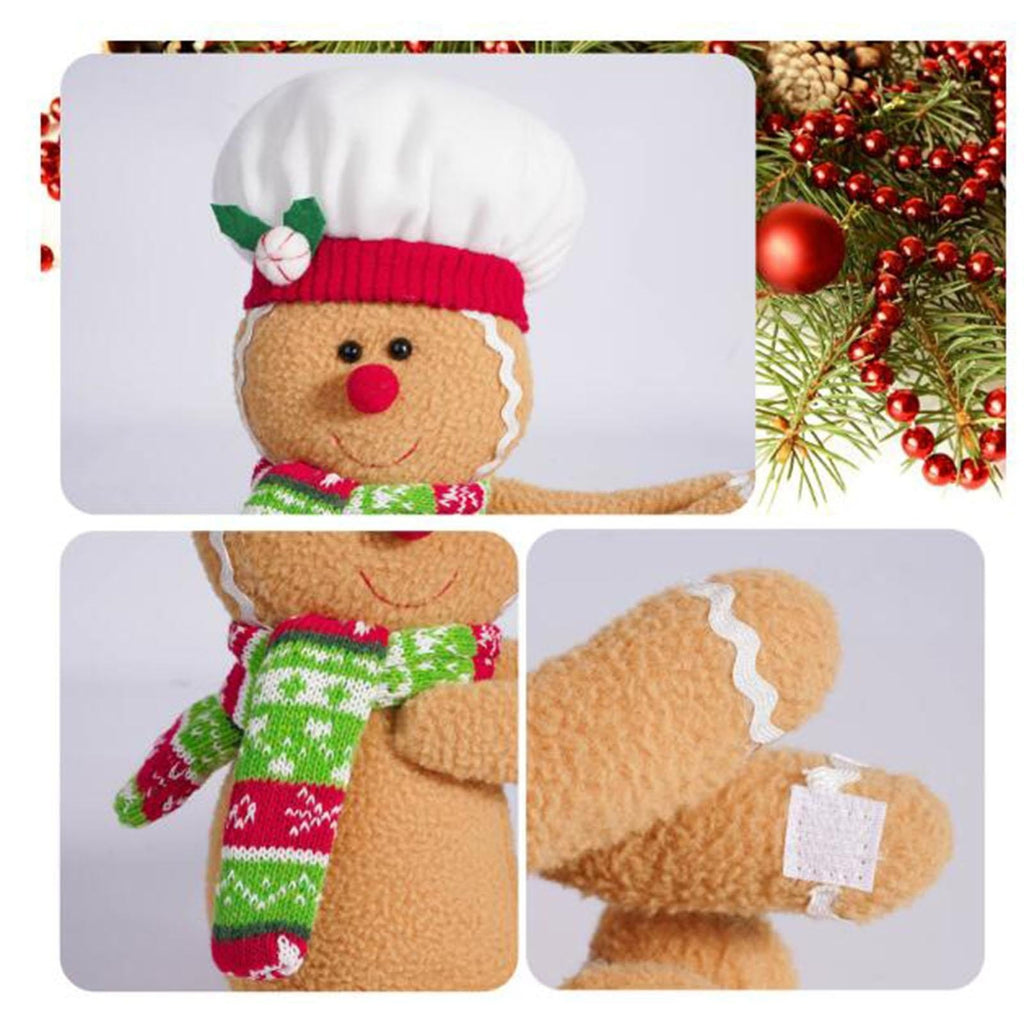 Gingerbread Man Ornament Funny Christmas Tree Topper Decor Curtain Bottle Decor