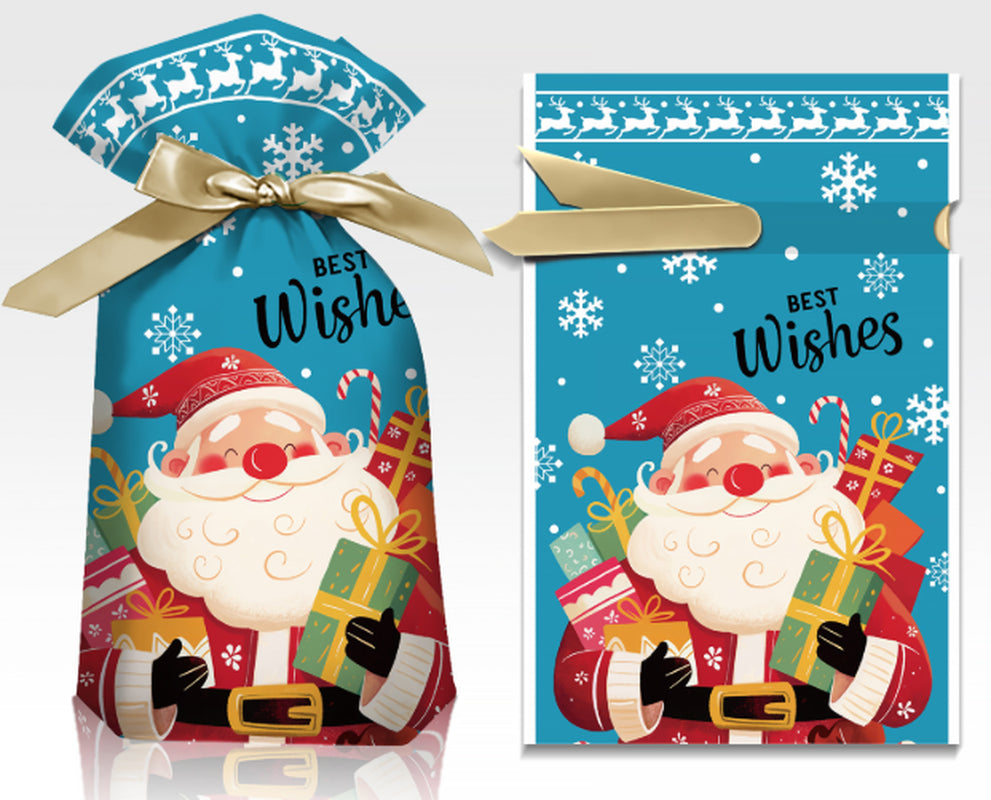 50PCS Drawstring Christmas Gift Bags Perfect for Party Treats Present Packaging
