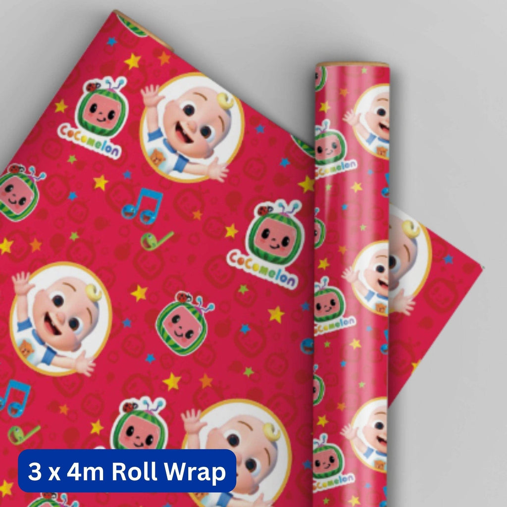 Wrapping Paper Cocomelon Kids Birthday Gift Wrap 3 X 4M Roll Wrap
