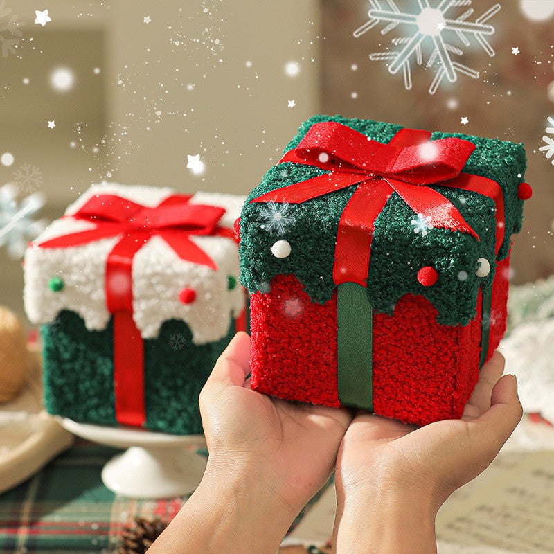 Christmas Gift Packaging Box Thickened Flannel Christmas Gift Empty Box