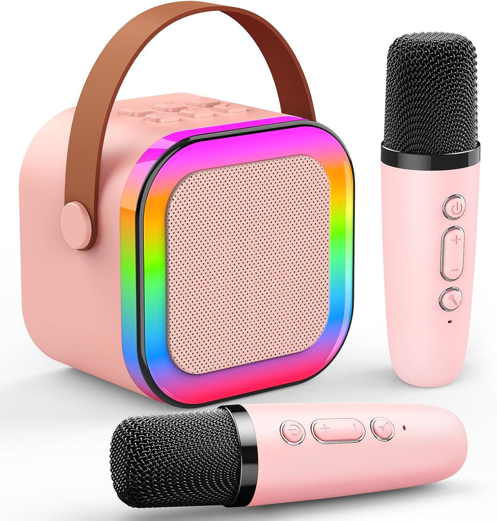 Karaoke Machine 2 Microphones, Birthday Gifts for Girls Toys Age 3-15 Year Old Girls Gifts Kids Microphone Toys for 3-12 Year Old Girls Birthday Early Teenage Girls Gifts