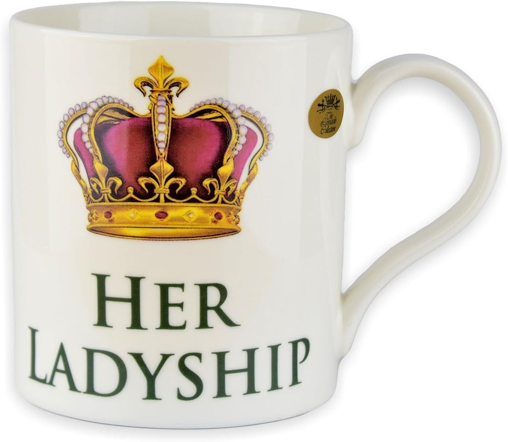 His Lordship & Her Ladyship Fine China Set of 2 Mugs in Individual Gift Boxes