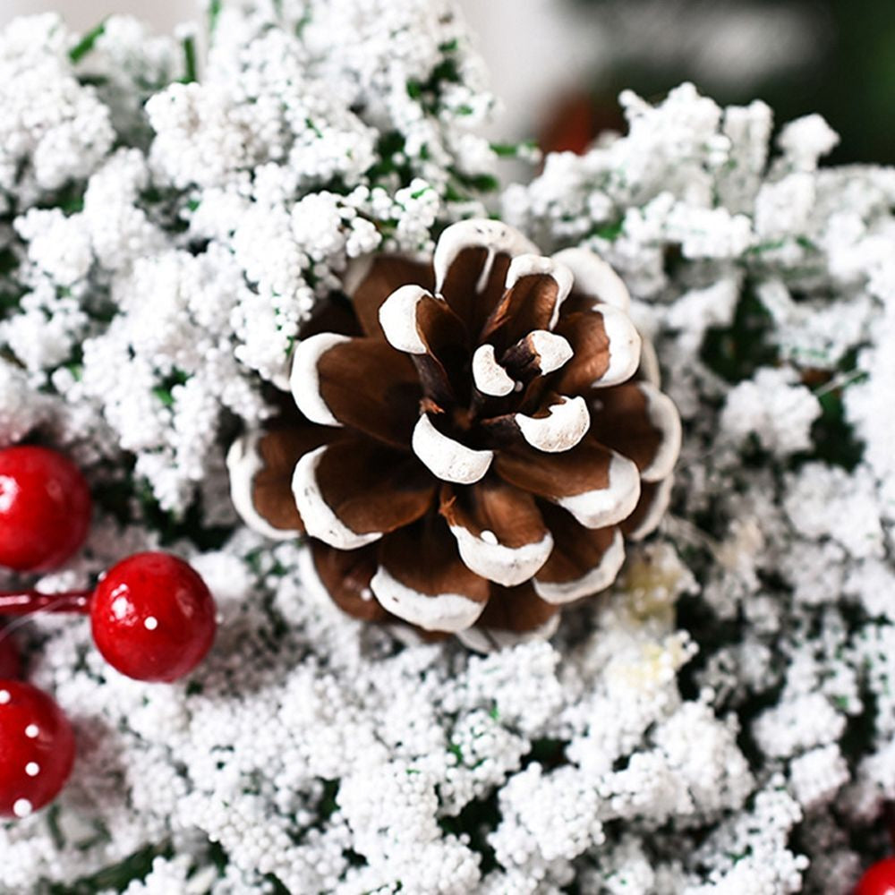 Large Snowy Christmas Wreath for Front Door Garland Christmas Decoration Outdoor