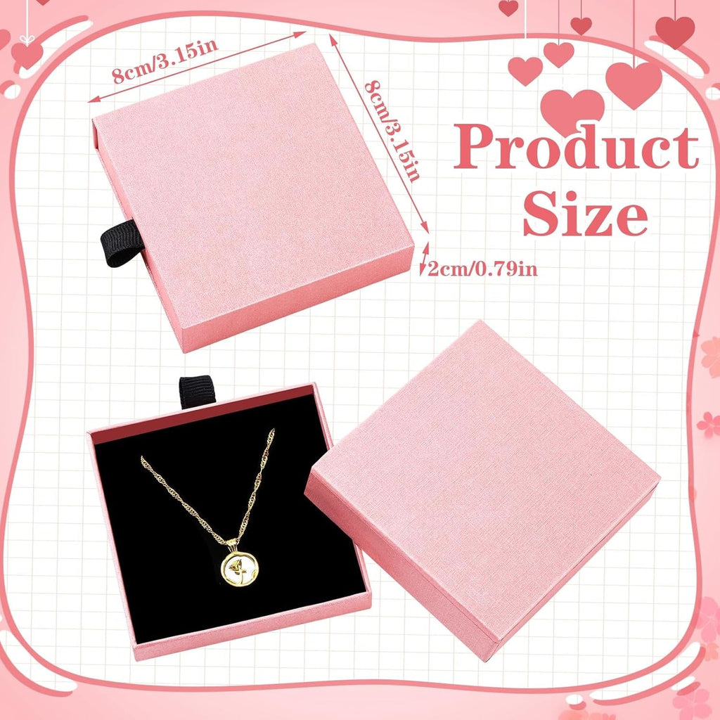 3 Pcs Jewelry Gift Boxes Necklace Earring Bracelet Drawer Gift Box Kraft Jewellery Box for Christmas Birthday Wedding Anniversaries Present