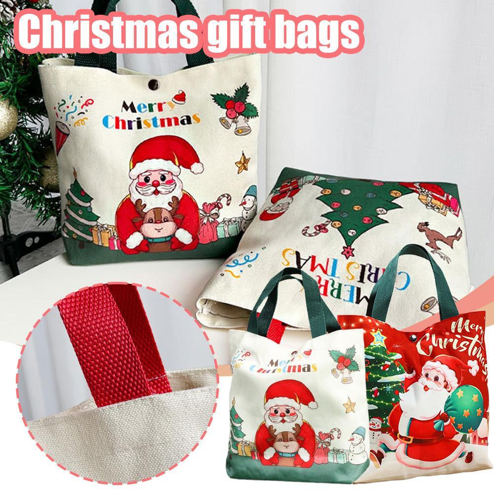 Christmas Gift Bags, Gift Bags, Xmas Eve Tote Bags, Candy & Apple Packaging Bags