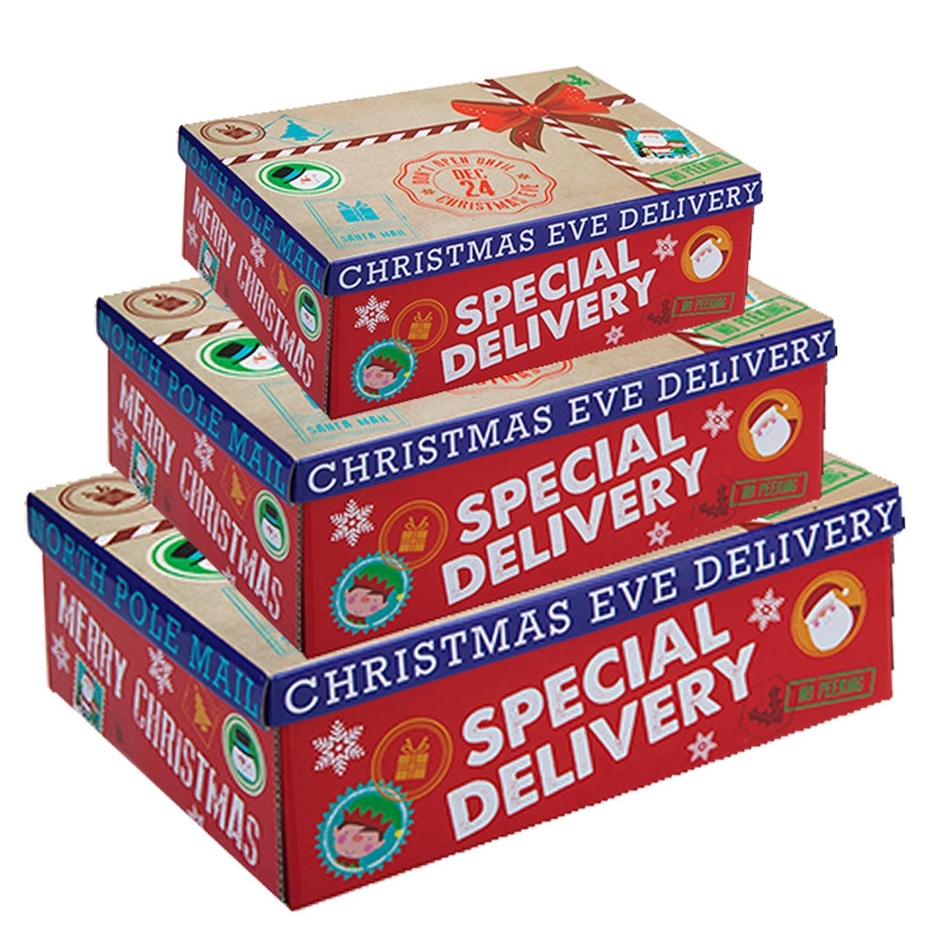 Christmas Eve Gift Box Special Delivery / Flat Pack - Choose Size